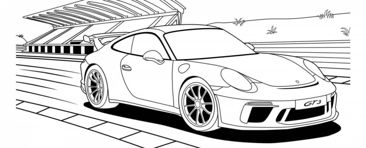 Kleurplaat Porsche Panamera