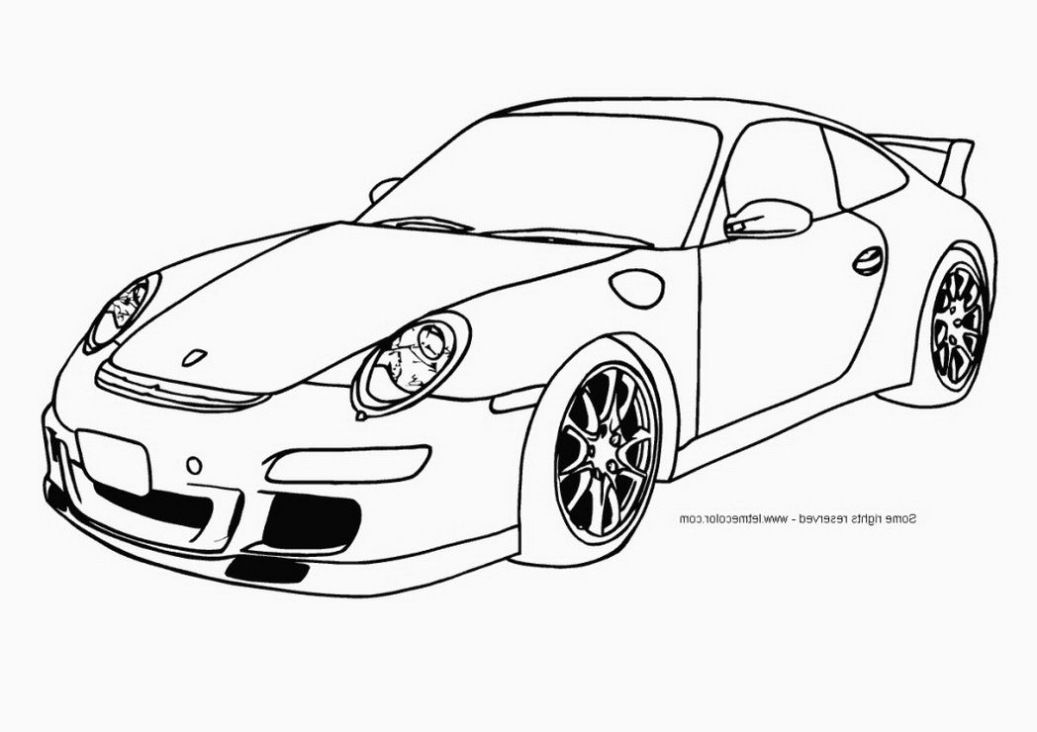 Kleurplaat Porsche V8