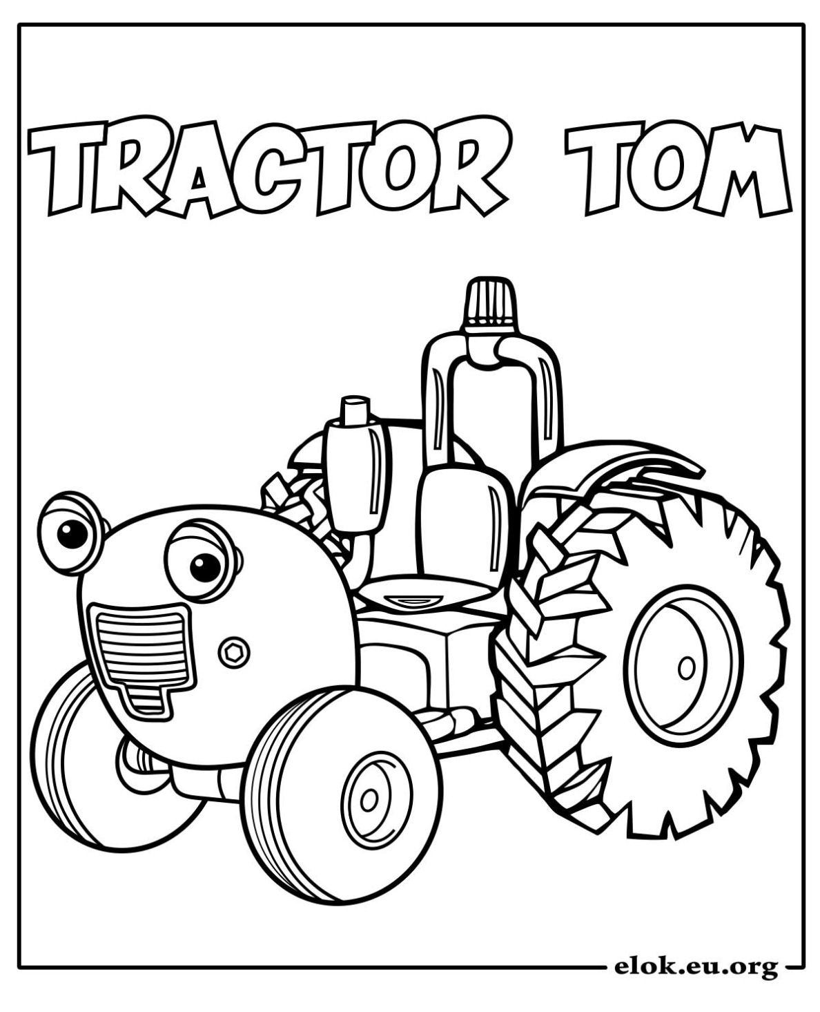Kleurplaat Tractor Peuter