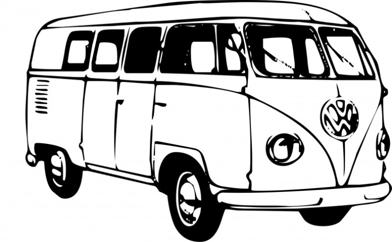 Kleurplaat Volkswagen Camper