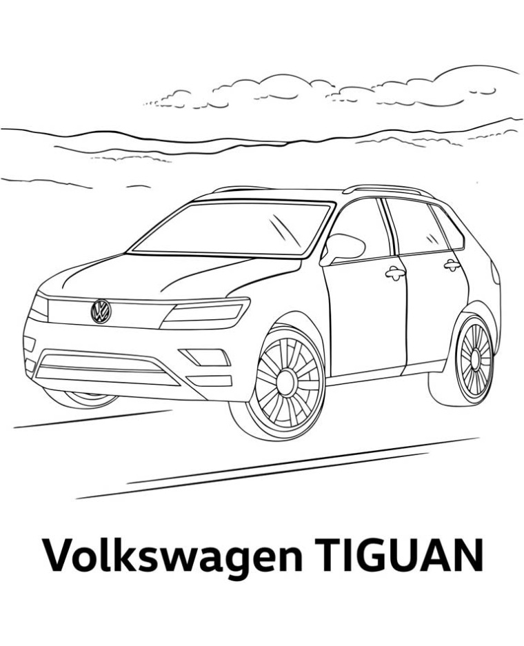 Kleurplaat Volkswagen Passat