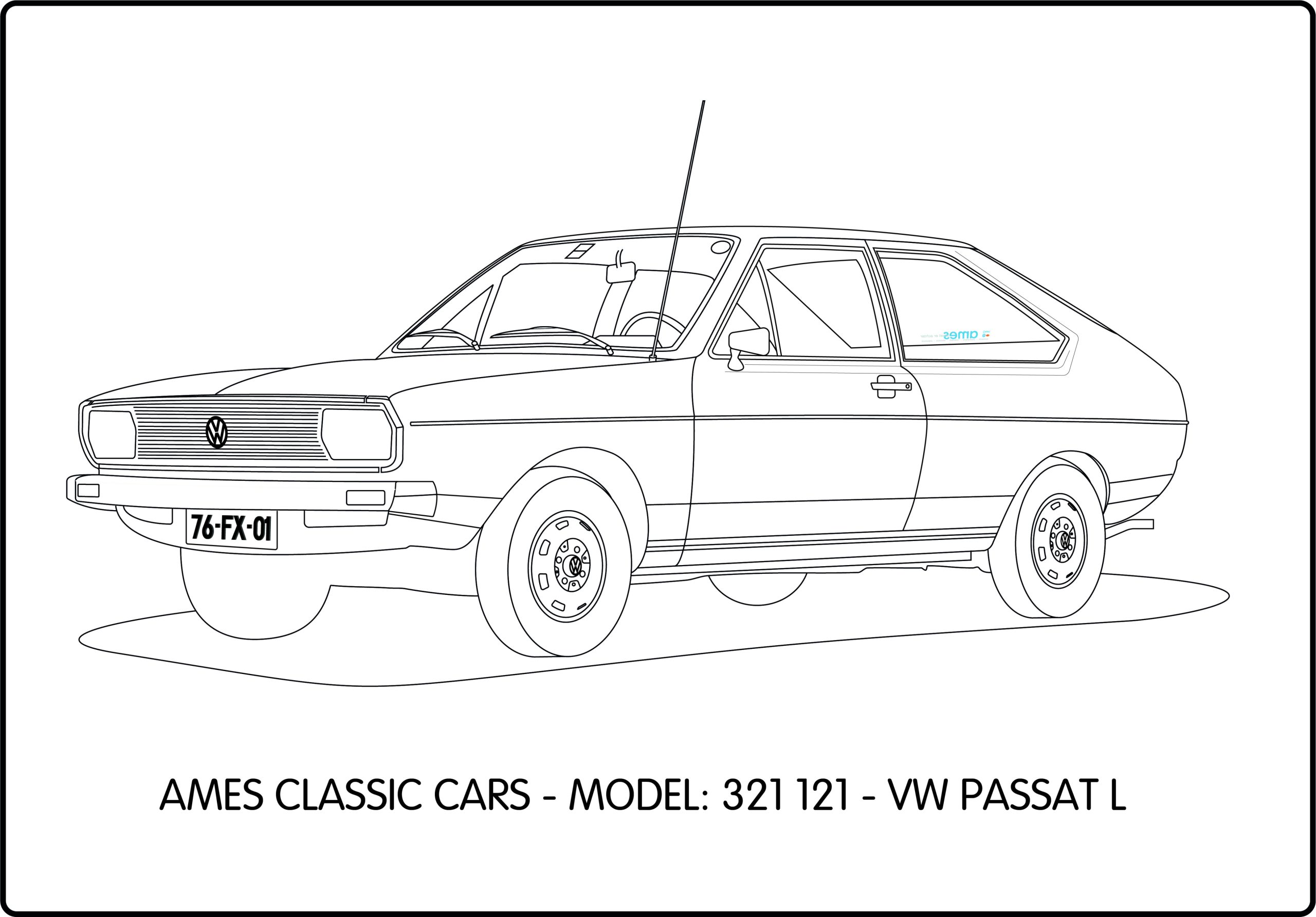 Kleurplaat Volkswagen Passat