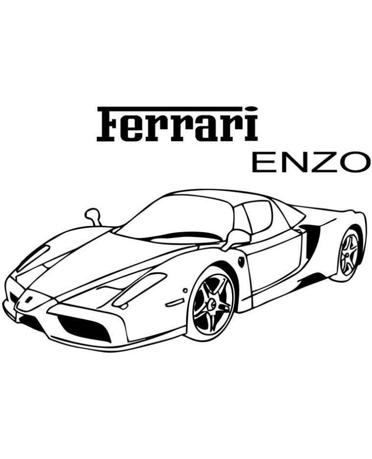 Kleurplaat Volwassenen Ferrari