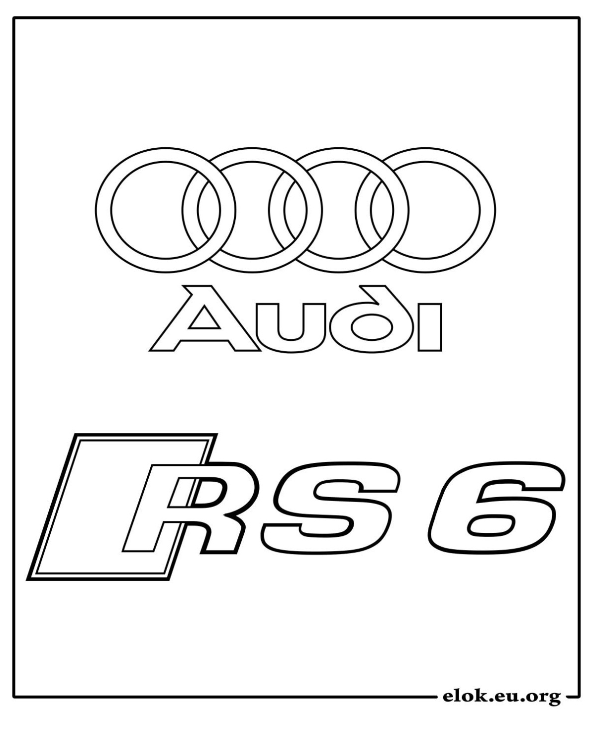 Kleurplaten Audi Rs6 Logo