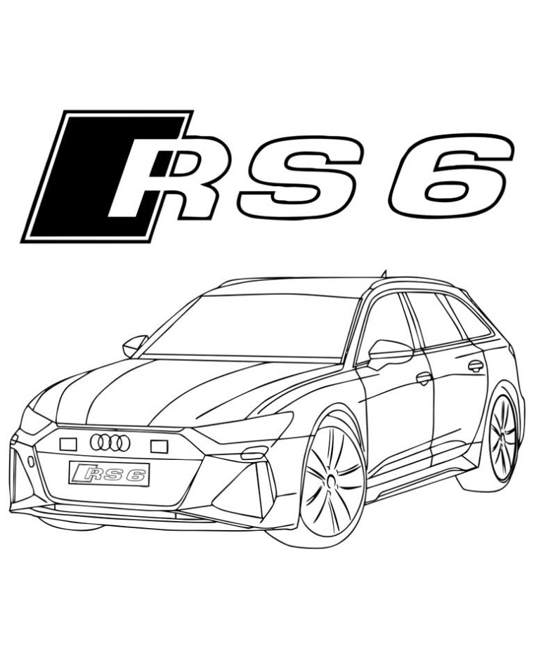 Kleurplaten Audi Rs6 Logo