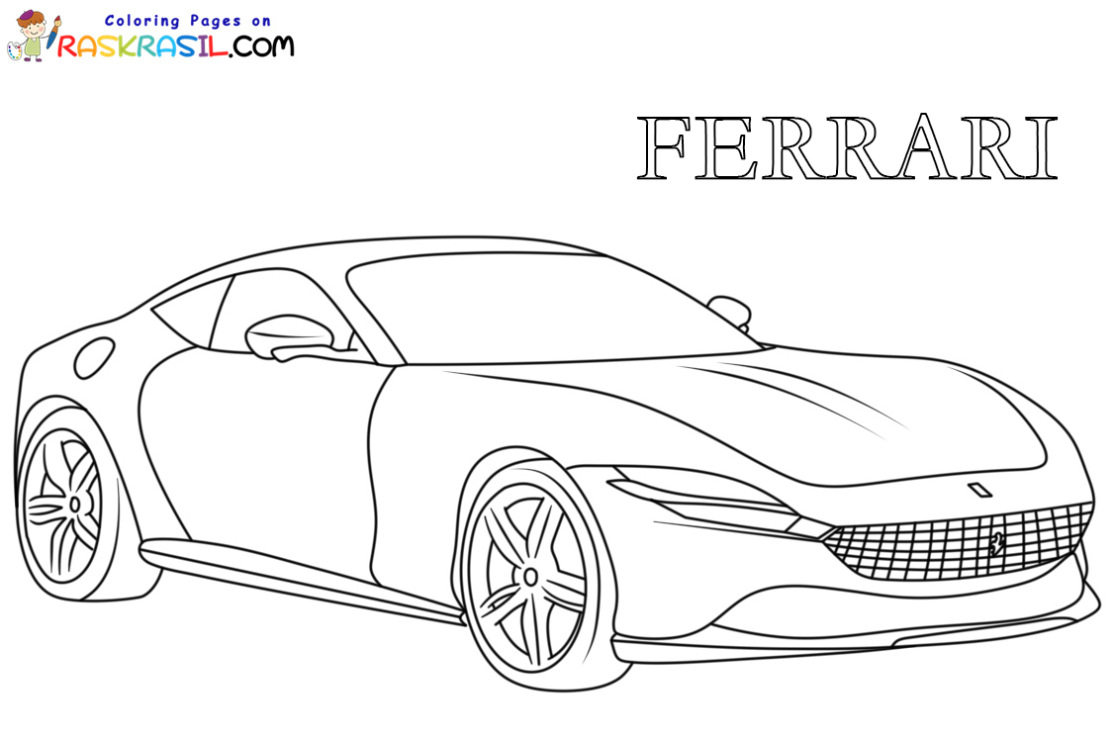 Kleurplaten Ferrari Ff