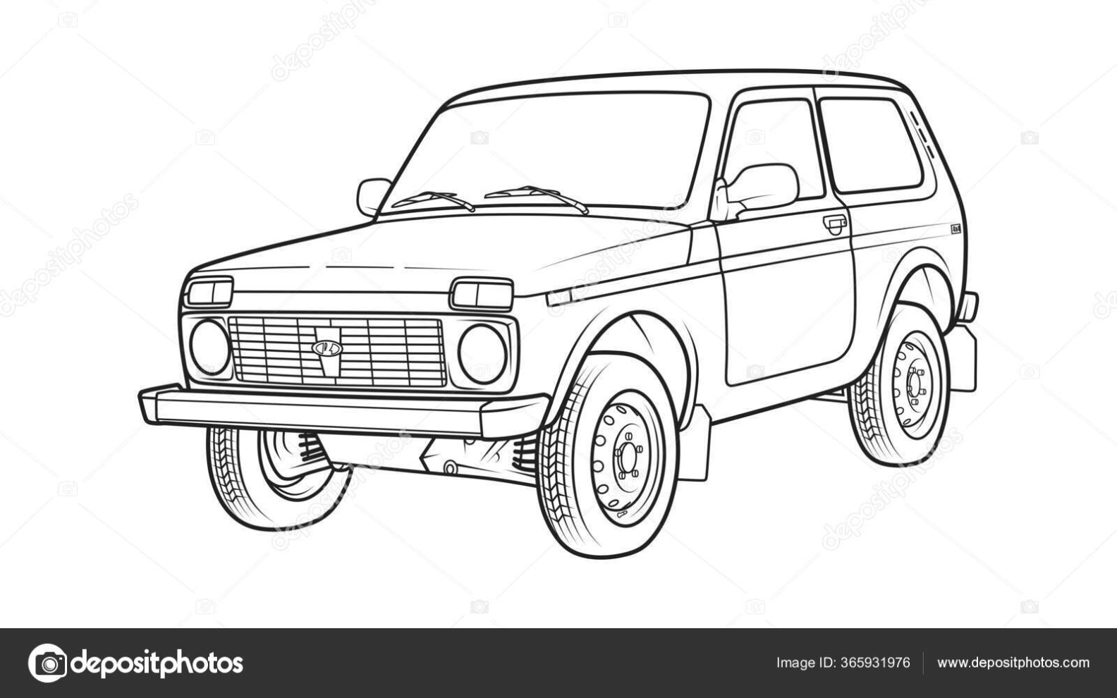 Lada Niva Kleurplaat