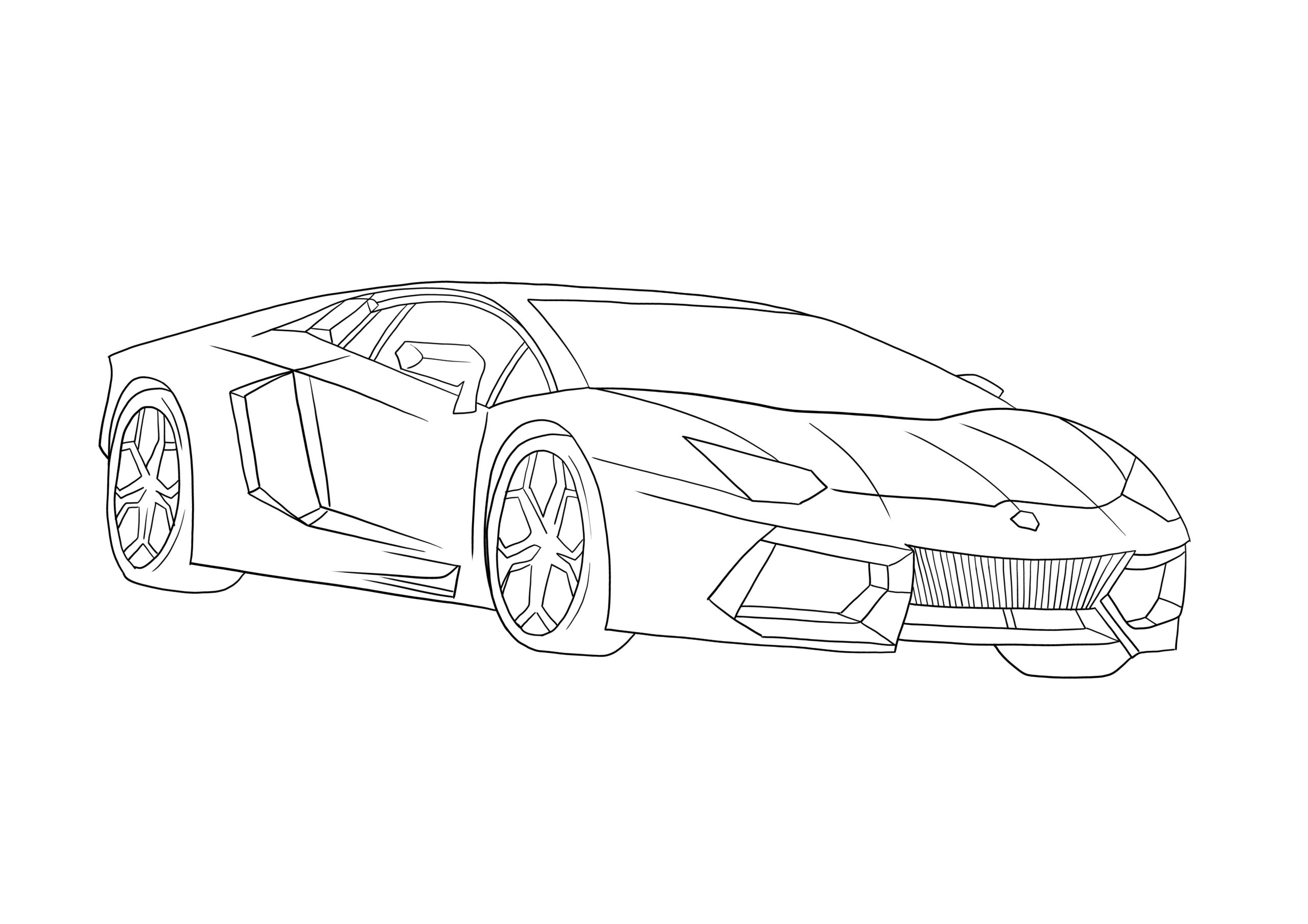 Lamborghini Aventador Kleurplaat
