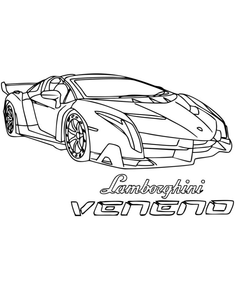 Lamborghini Aventador Kleurplaat