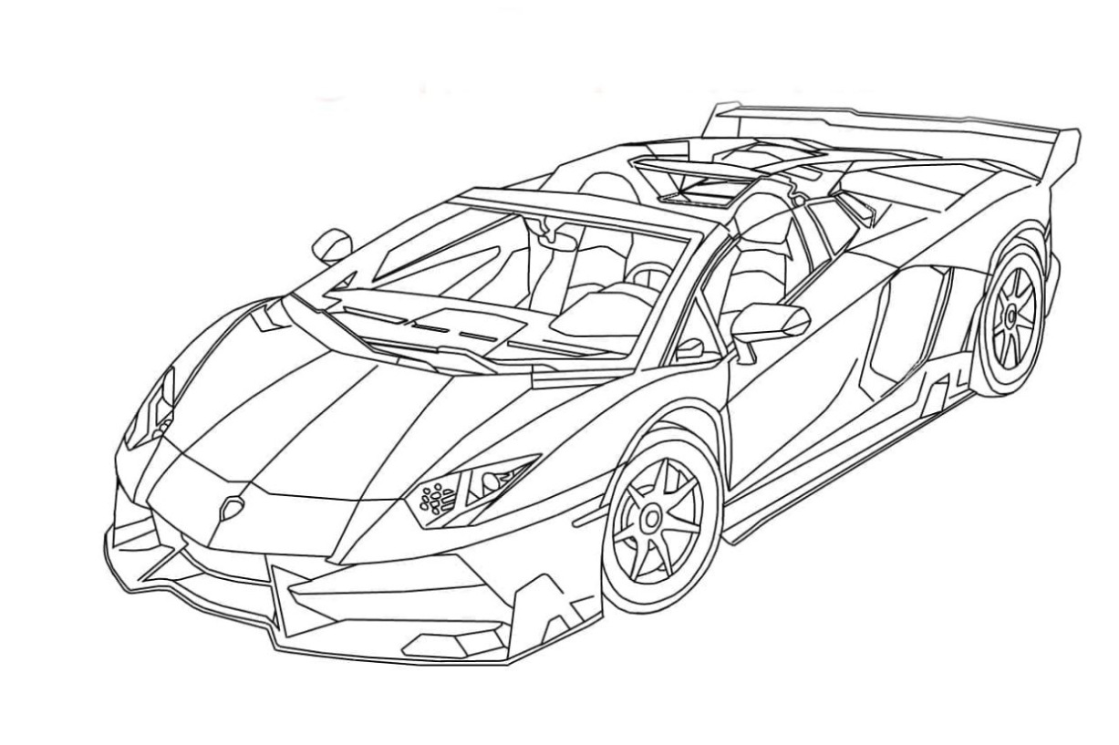 Lamborghini Aventador Kleurplaat