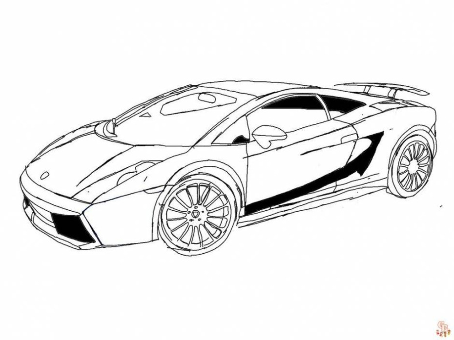 Lamborghini Countach Kleurplaat