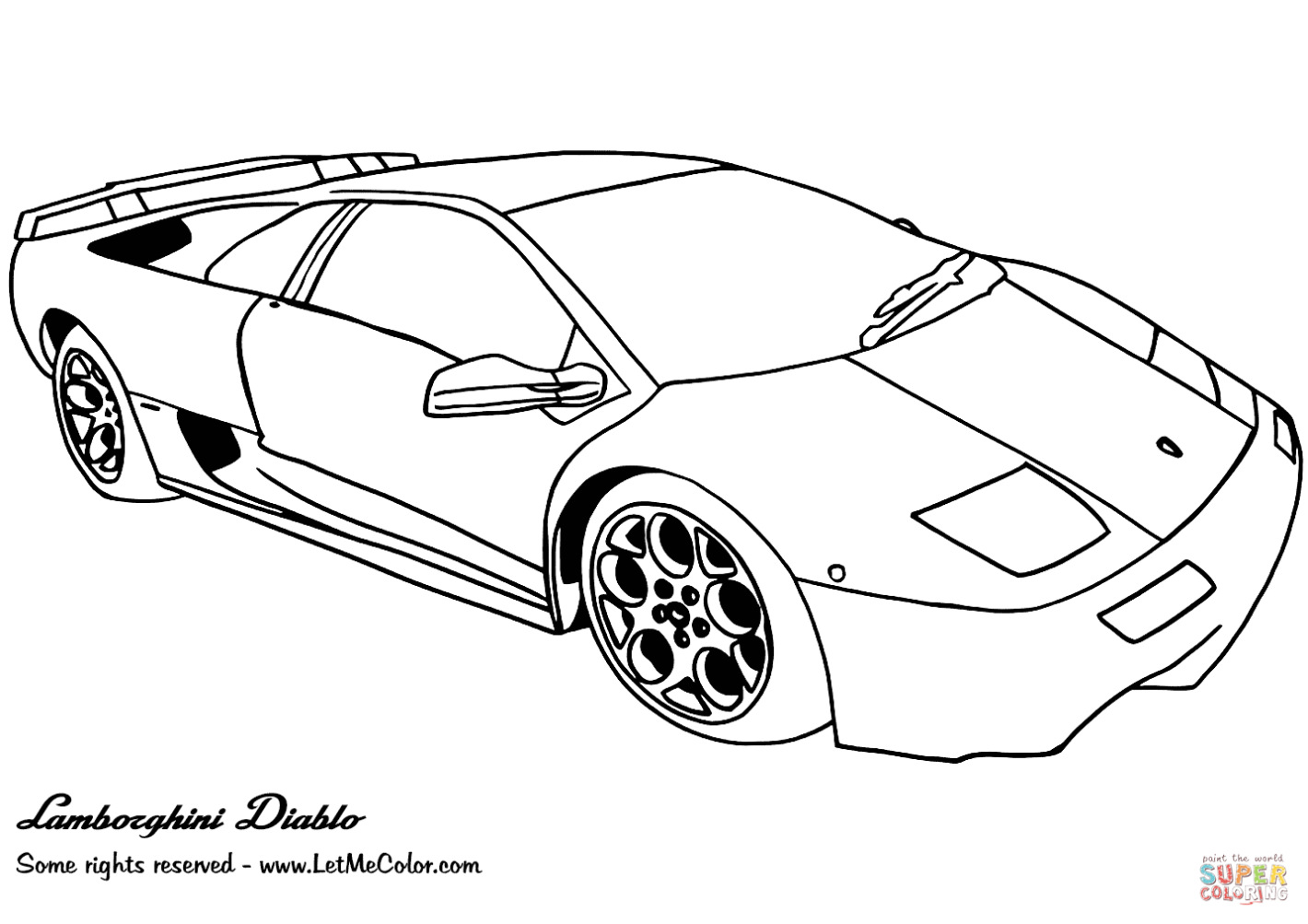 Lamborghini Diablo Kleurplaat