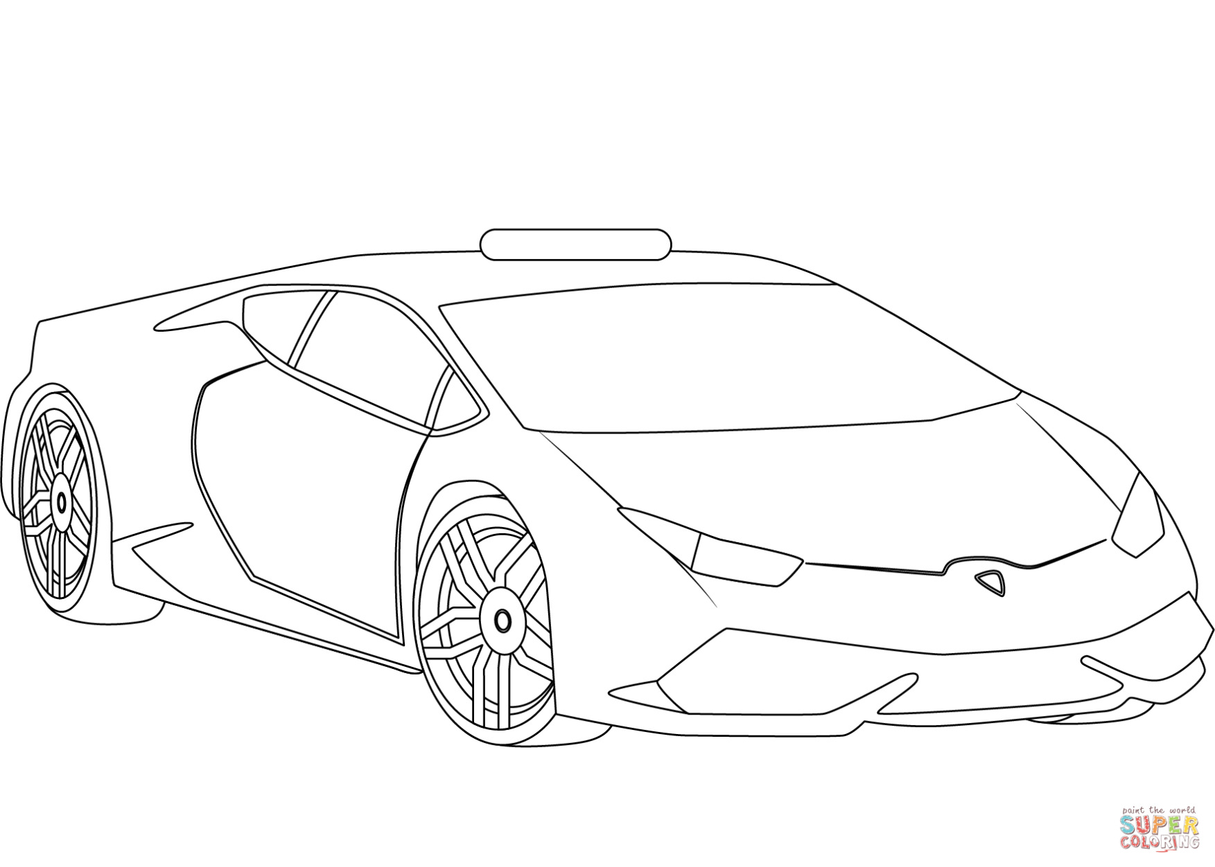 Lamborghini Huracan Kleurplaat