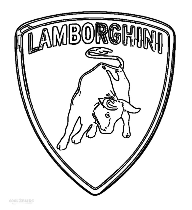 Lamborghini Logo Kleurplaat