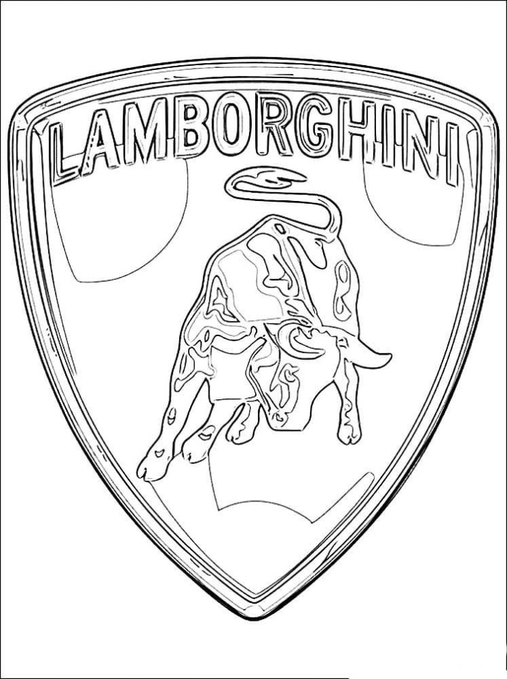 Lamborghini Logo Kleurplaat