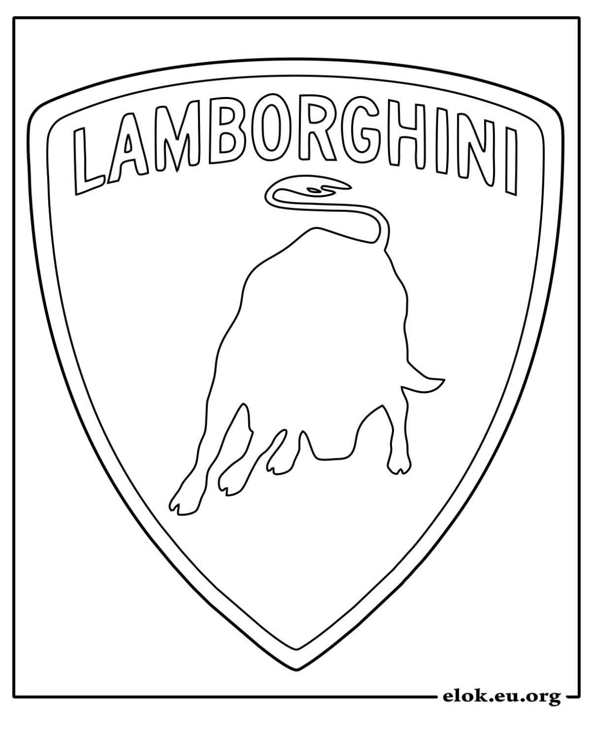 Lamborghini Logo Kleurplaat