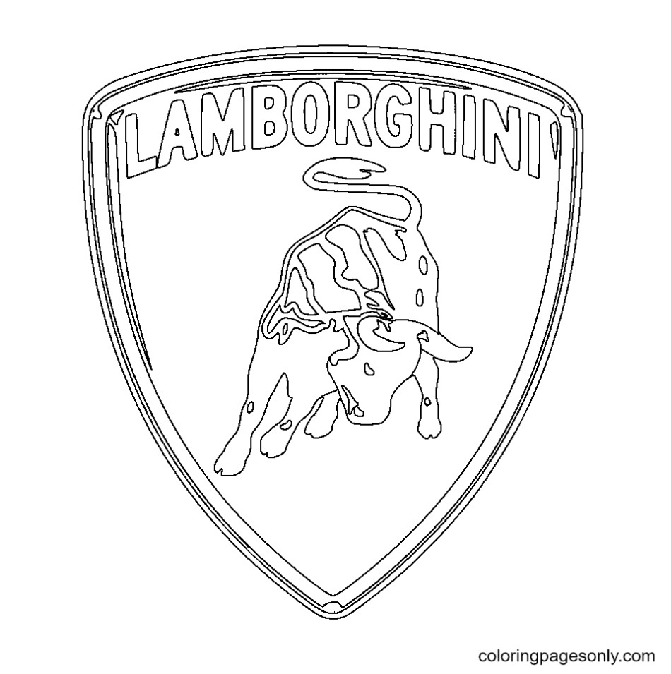 Lamborghini Logo Kleurplaat