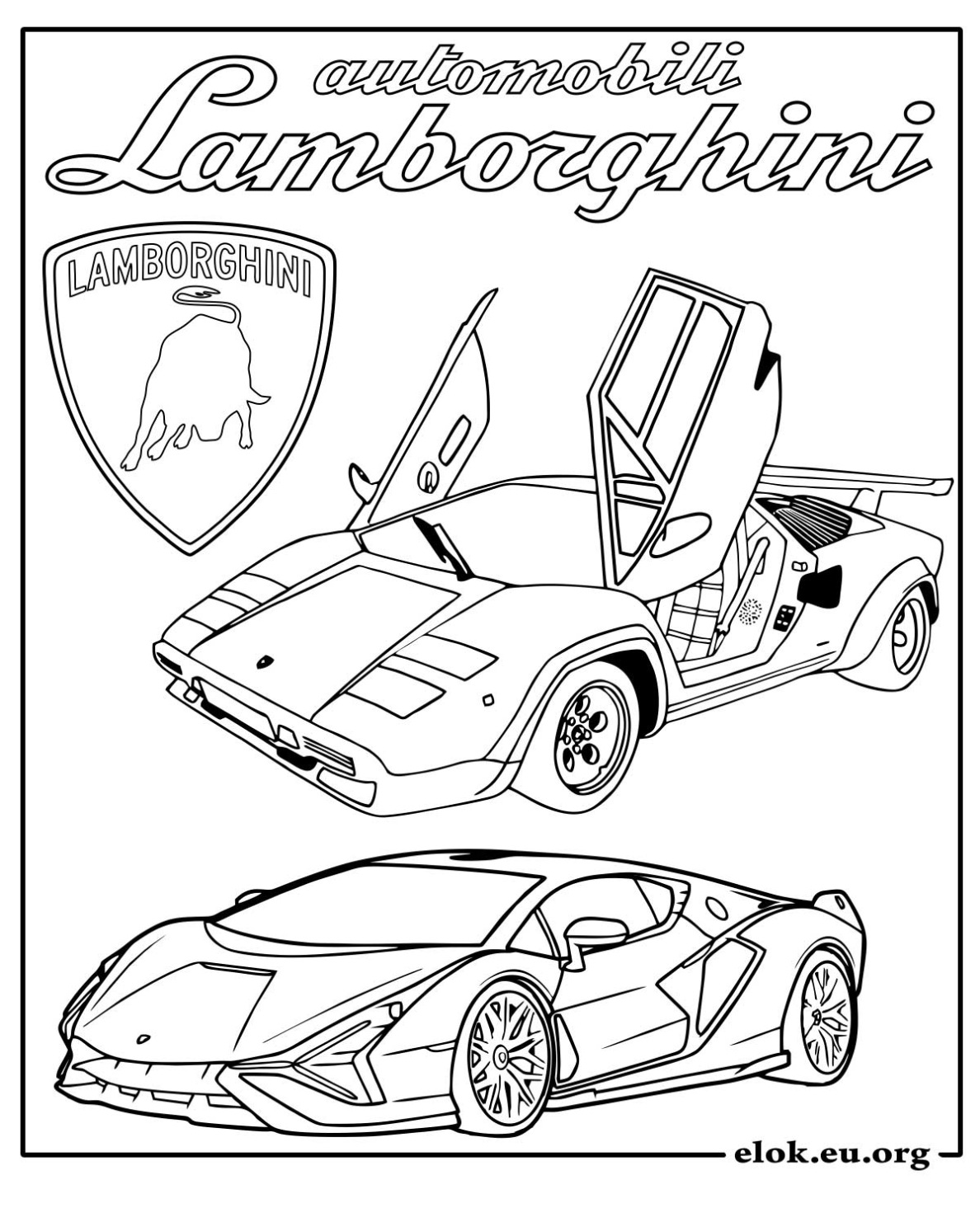 Lamborghini Sián Kleurplaat