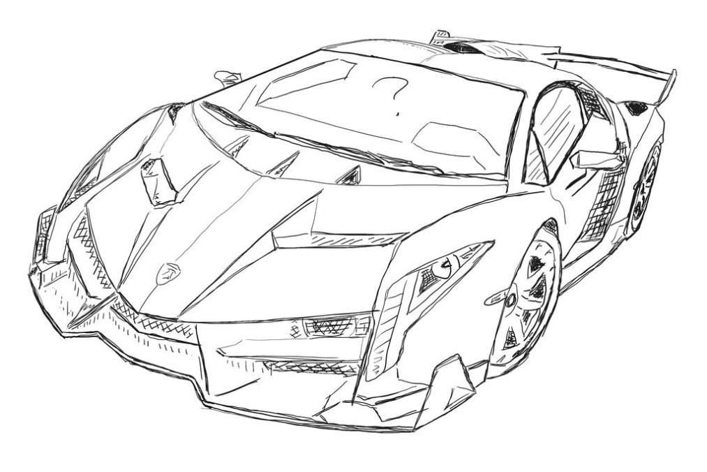 Lamborghini Veneno Kleurplaat