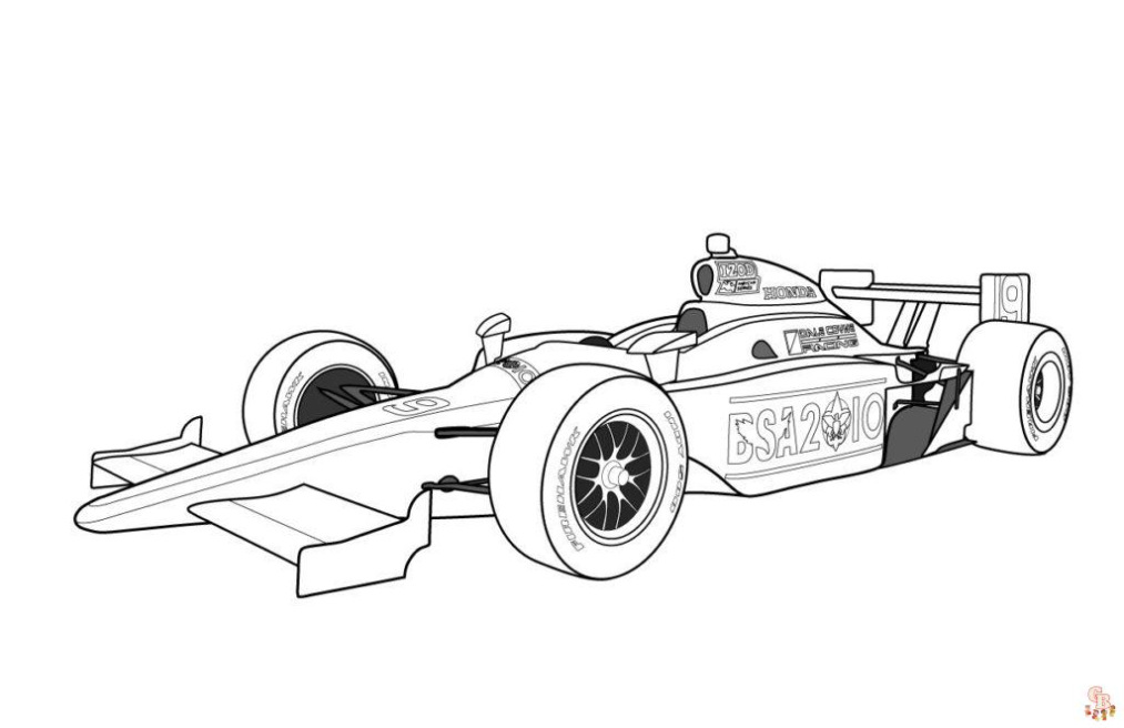 Voertuigen Kleurplaten Race Auto Kleurplaat Cartoon Raceauto