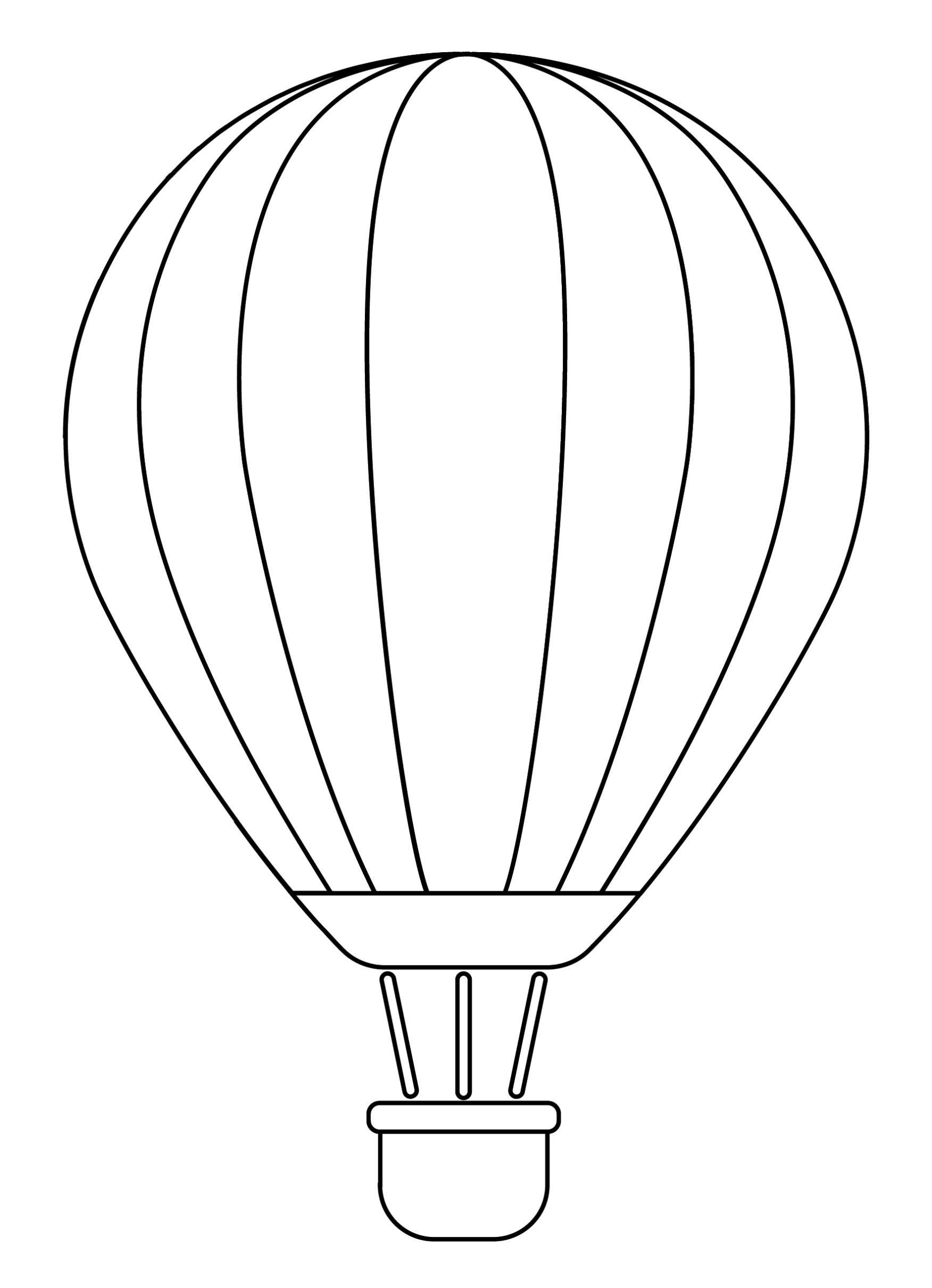 Luchtballonnen Kleurplaat