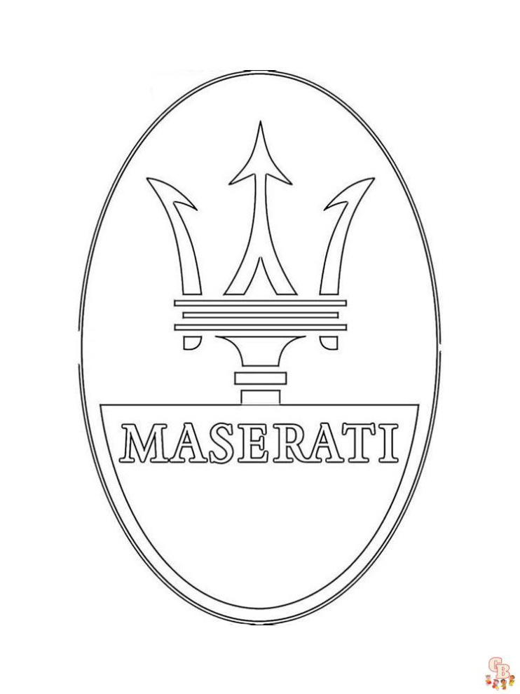 Maserati Logo Kleurplaat