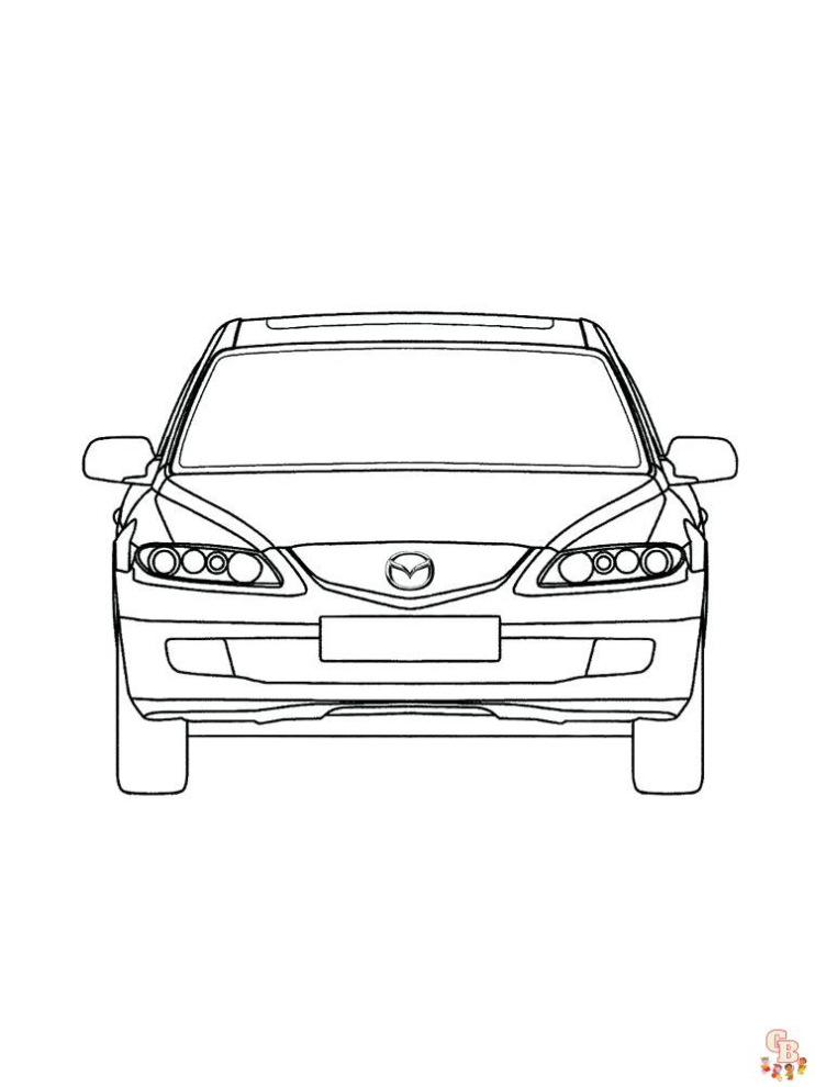 Mazda 2 Sedan Kleurplaat