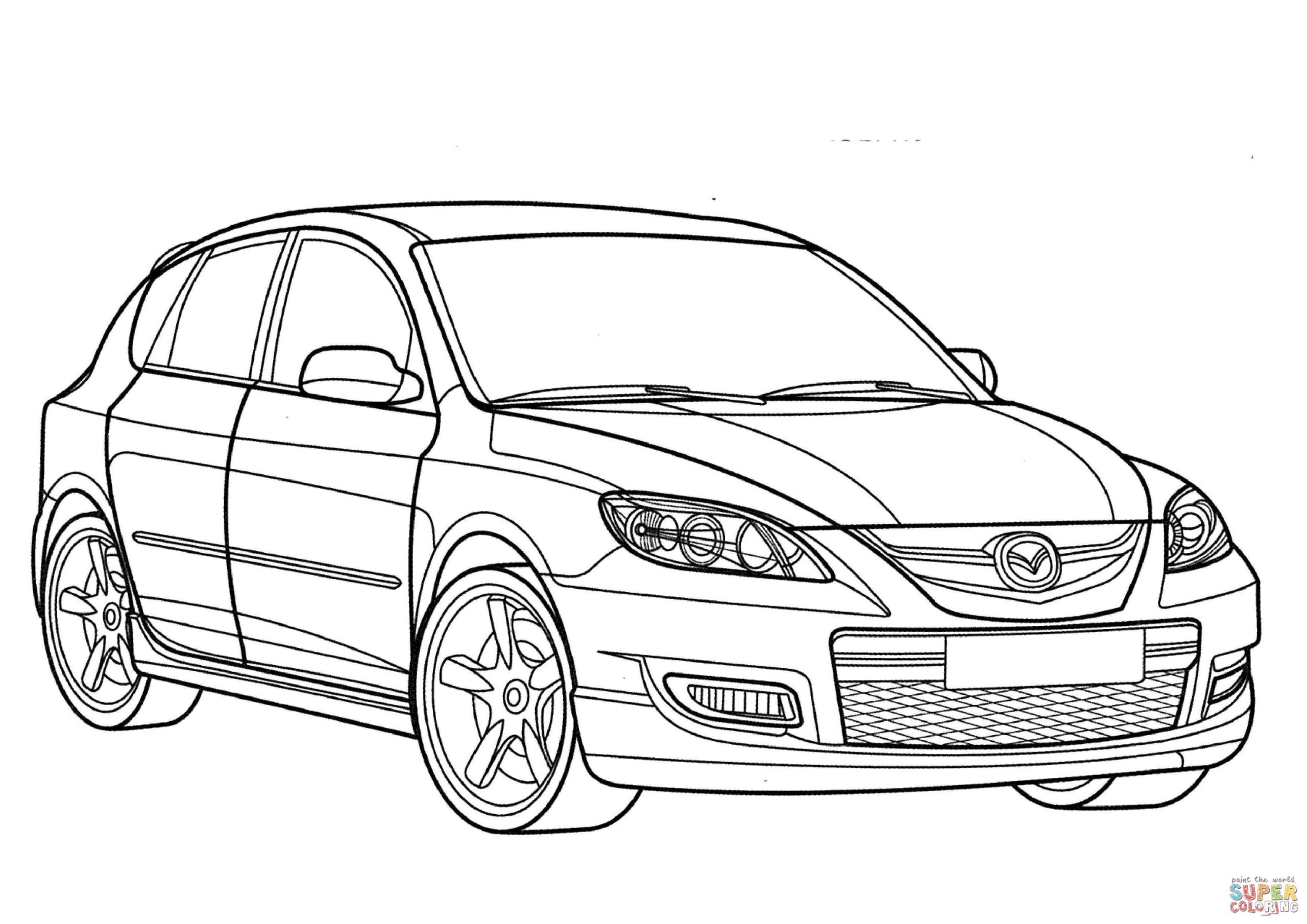 Mazda 3 Mps Kleurplaat