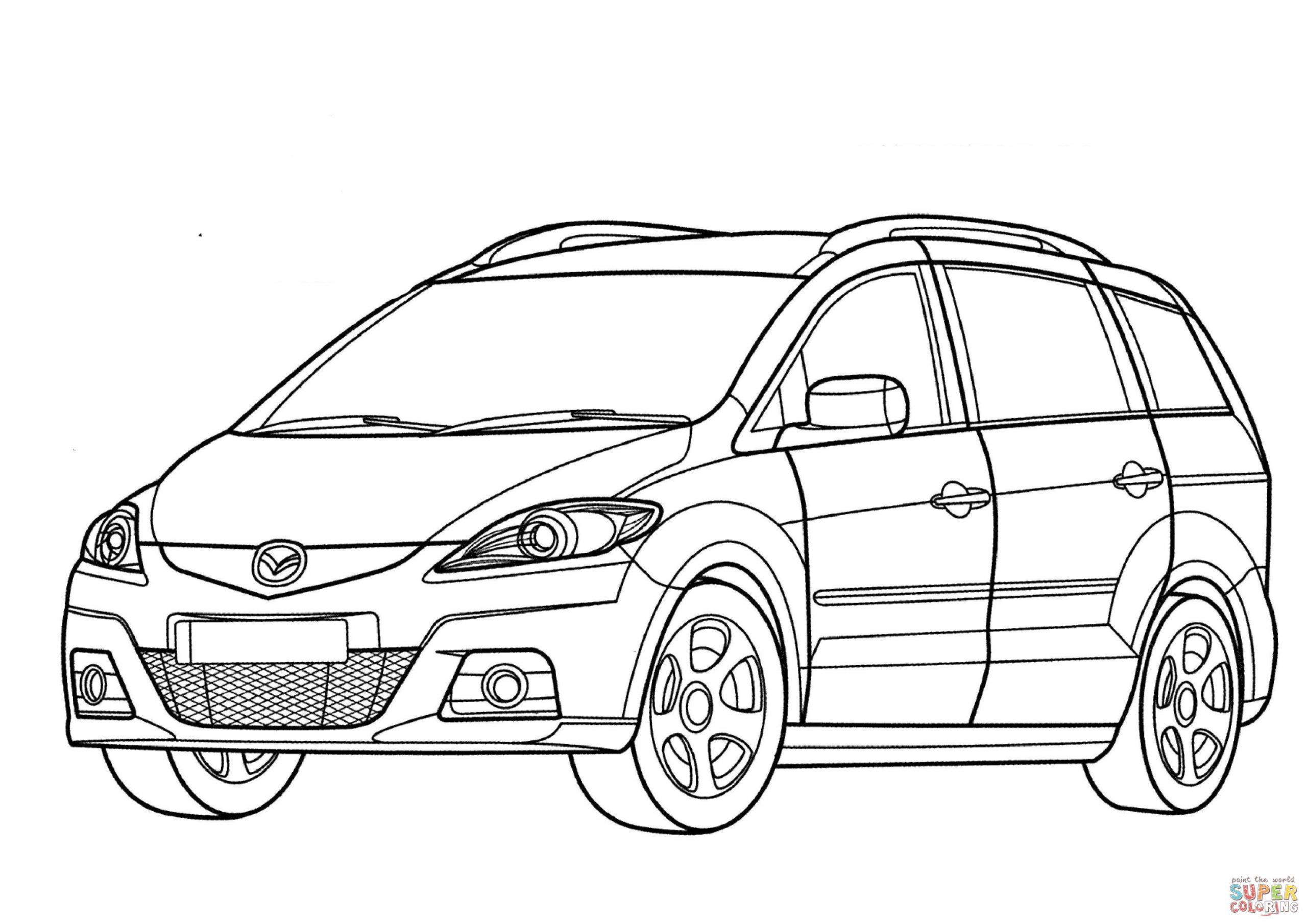 Mazda 5 Kleurplaat