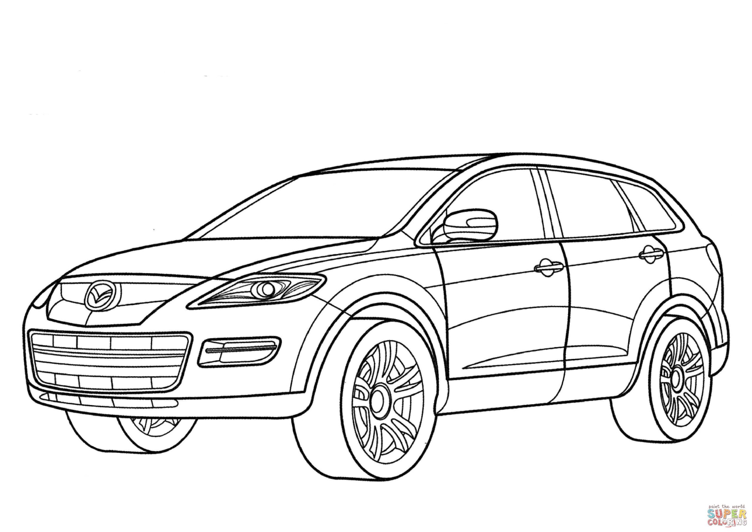 Mazda Premacy Minivan Kleurplaat