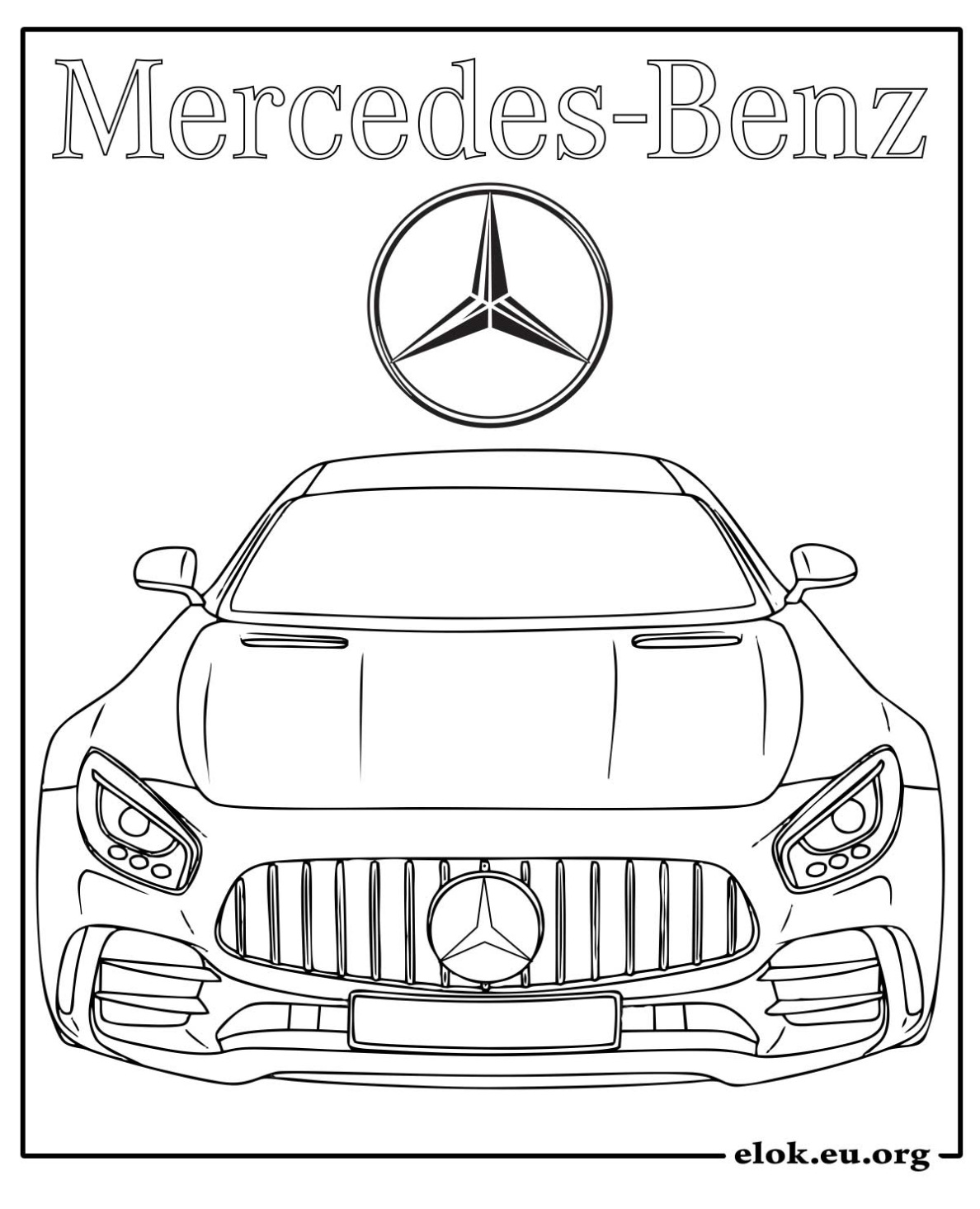 Mercedes Amg Kleurplaat