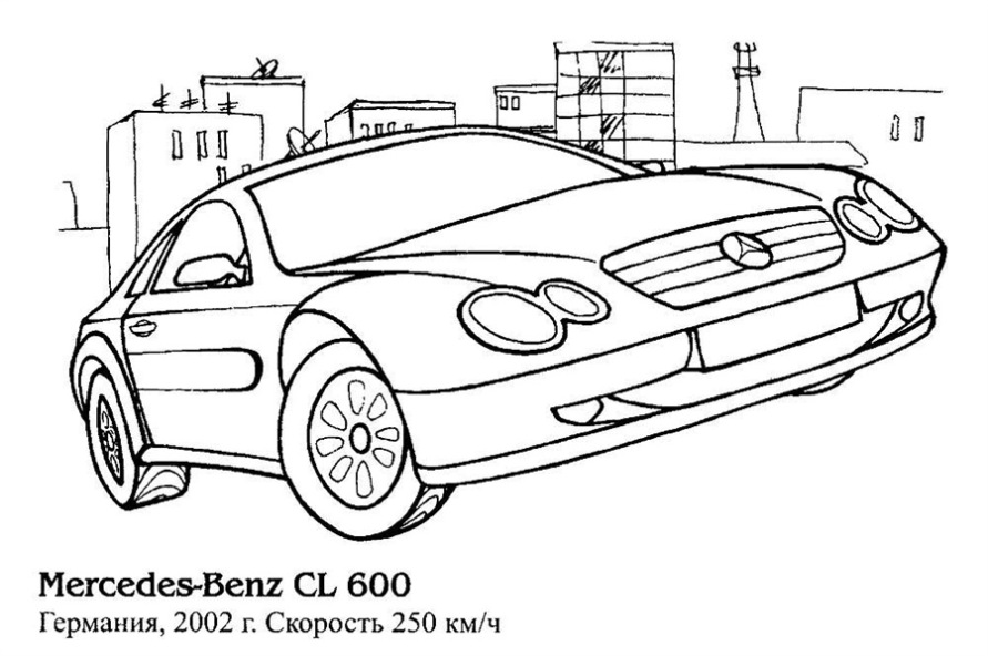 Mercedes-benz Cl-klasse W216 Kleurplaat