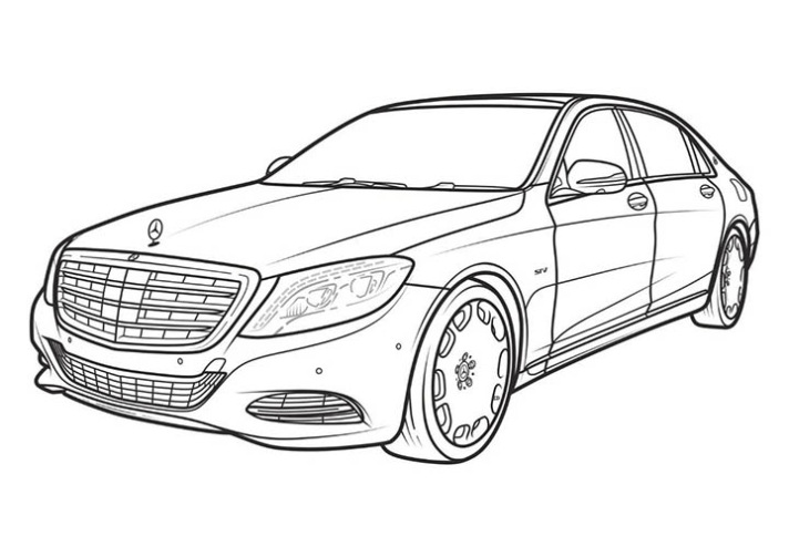 Mercedes-benz S-klasse Kleurplaat
