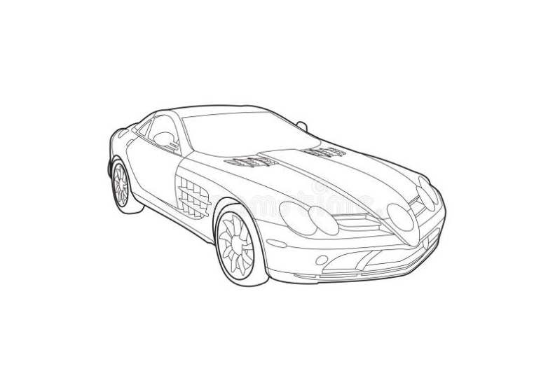 Mercedes-benz Slr Mclaren Kleurplaat