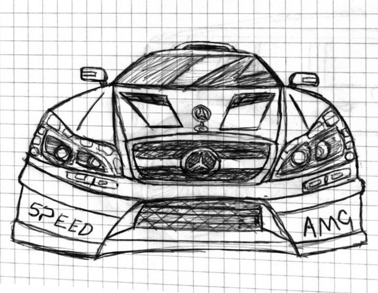 Mercedes C63 Amg Kleurplaat