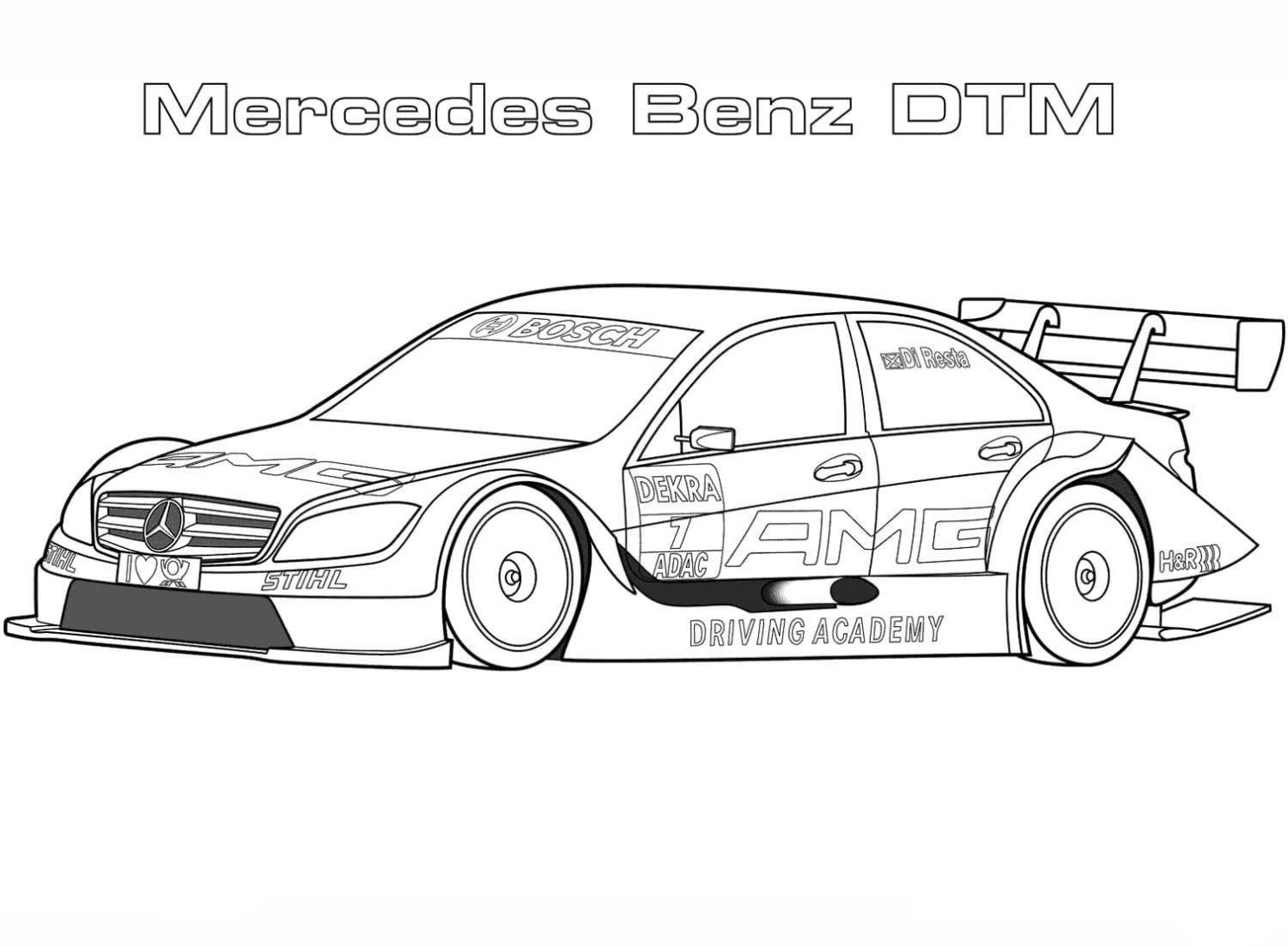 Mercedes Clk Klasse Kleurplaat