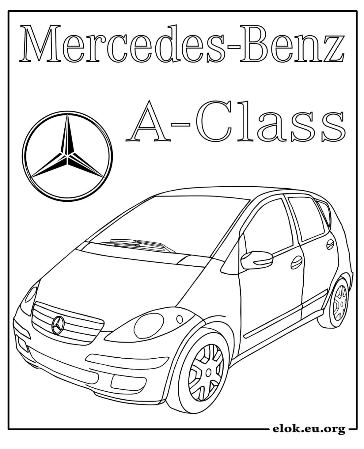 Mercedes E Klasse Kleurplaat