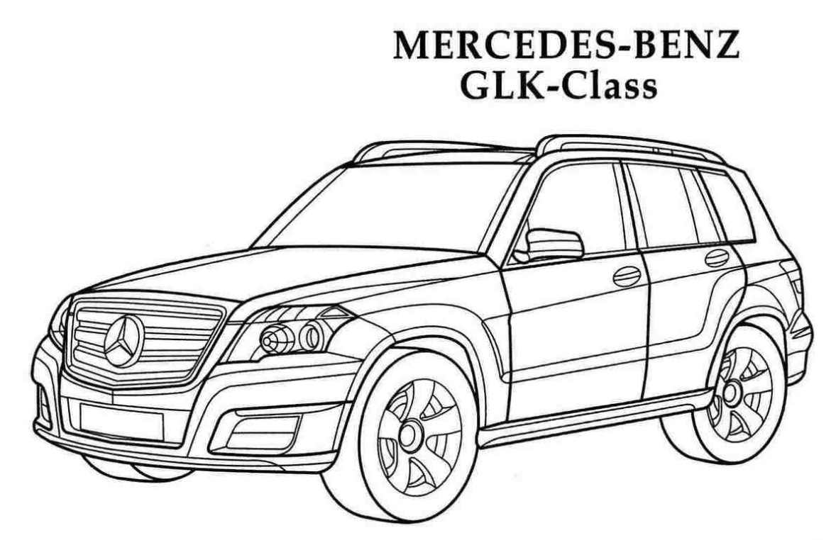 Mercedes Glk Klasse Kleurplaat