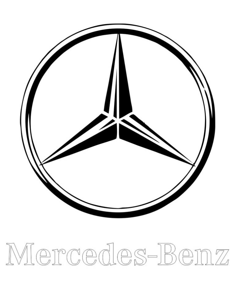 Mercedes Logo Kleurplaat