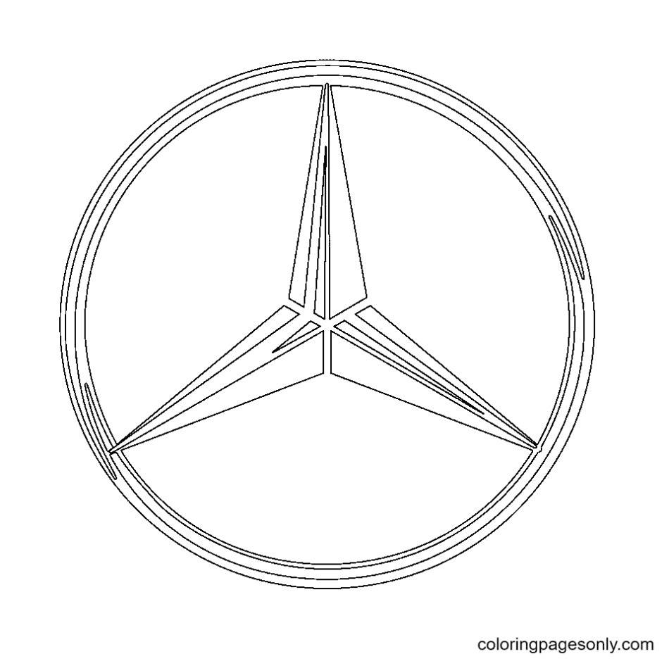 Mercedes Logo Kleurplaat
