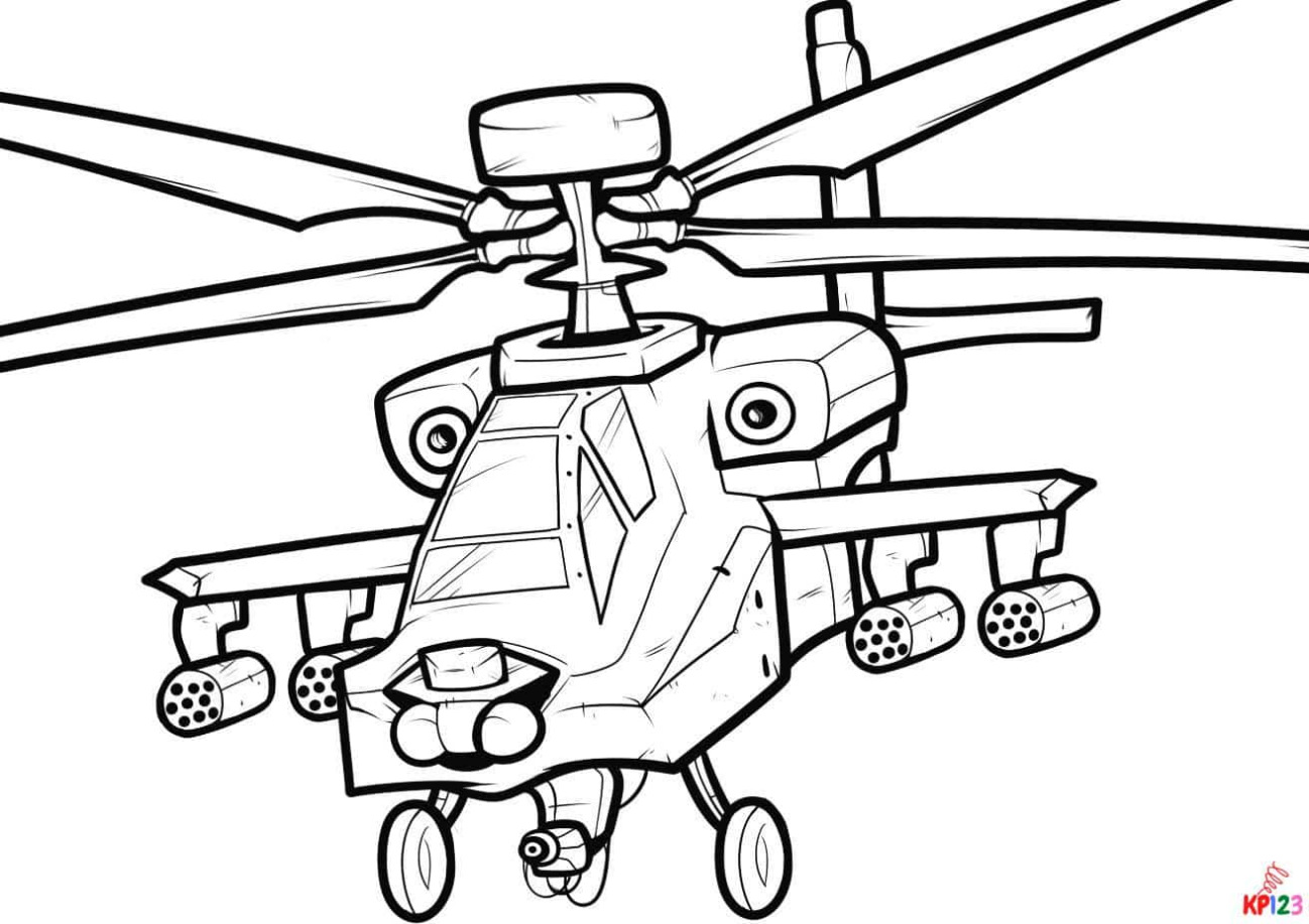 Militaire Helikopter Kleurplaat