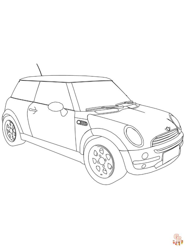 Mini Cooper Cabriolet Kleurplaat