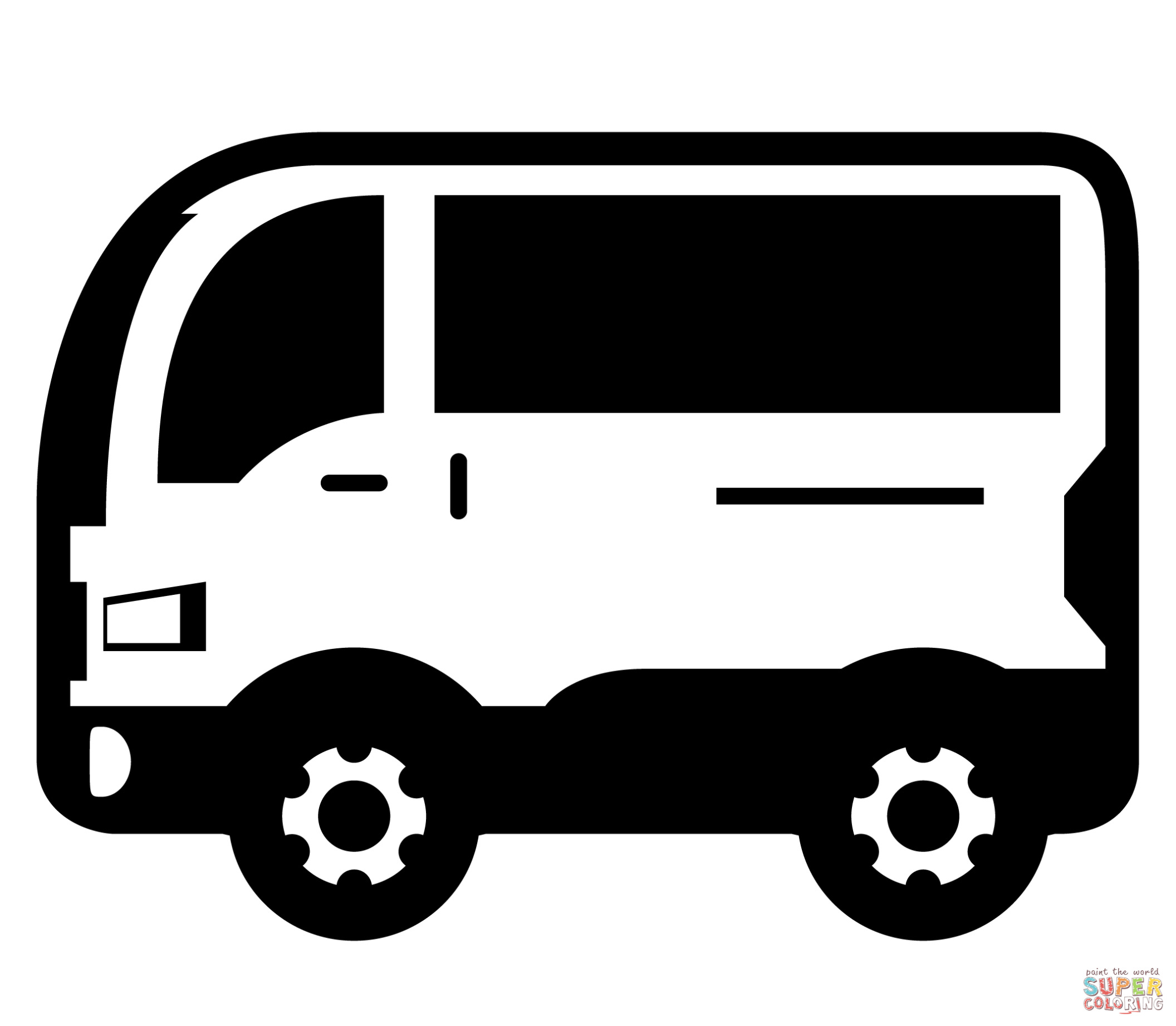 Minibus Emoji Kleurplaat