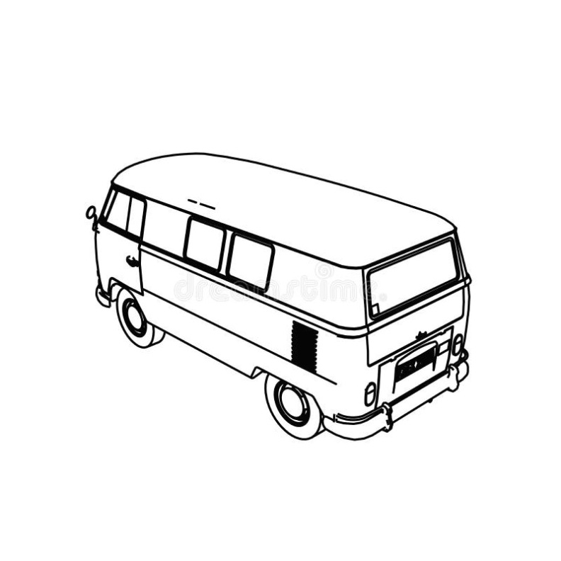 Minibus Emoji Kleurplaat