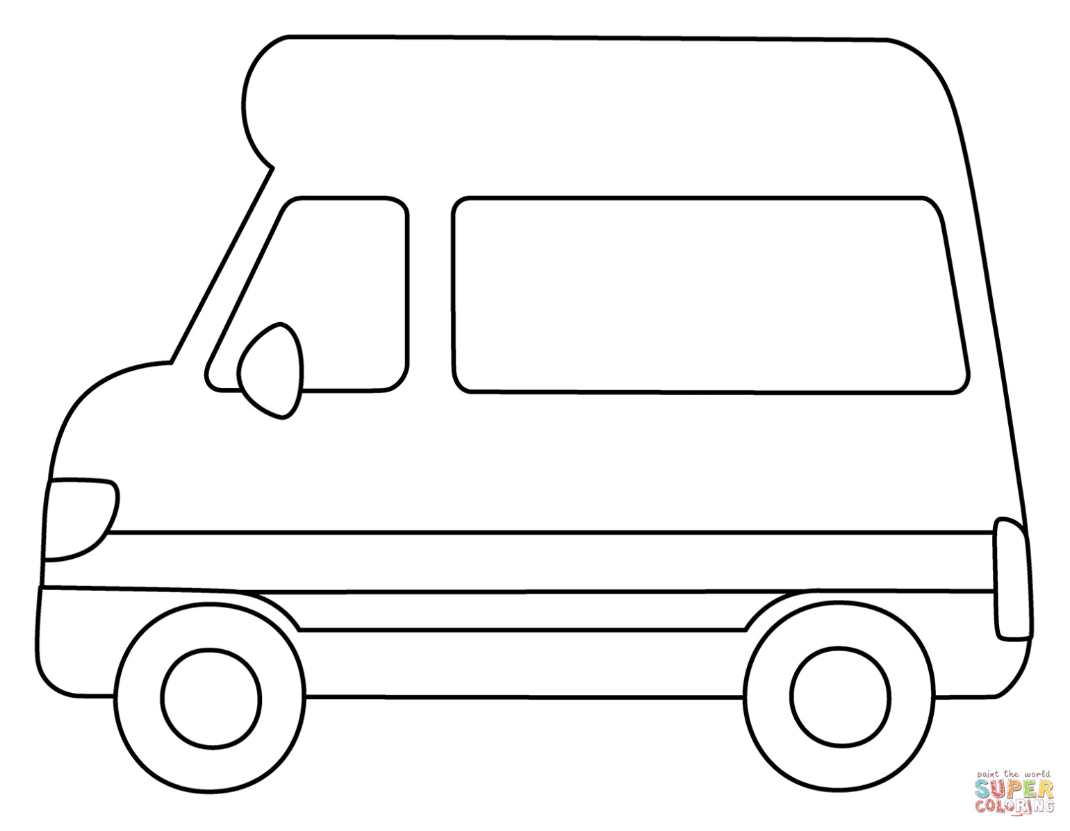 Minibus Kleurplaat