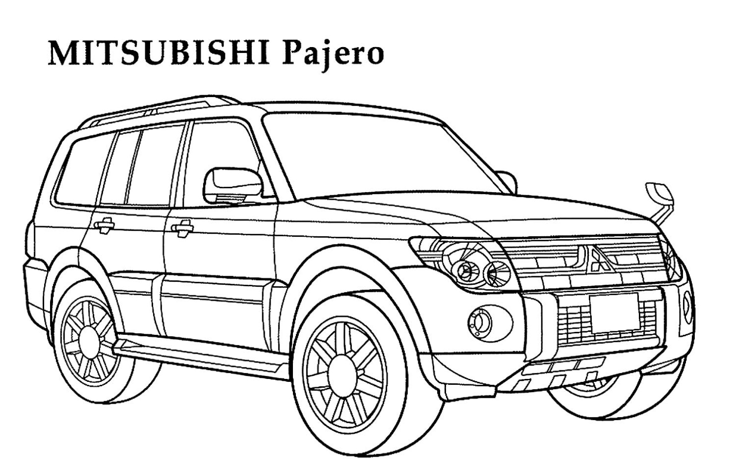 Mitsubishi Pajero Kleurplaat