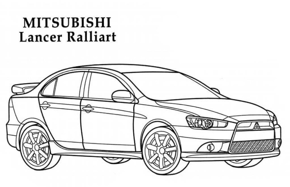 Mitsubishi Lancer Evolution X Kleurplaat