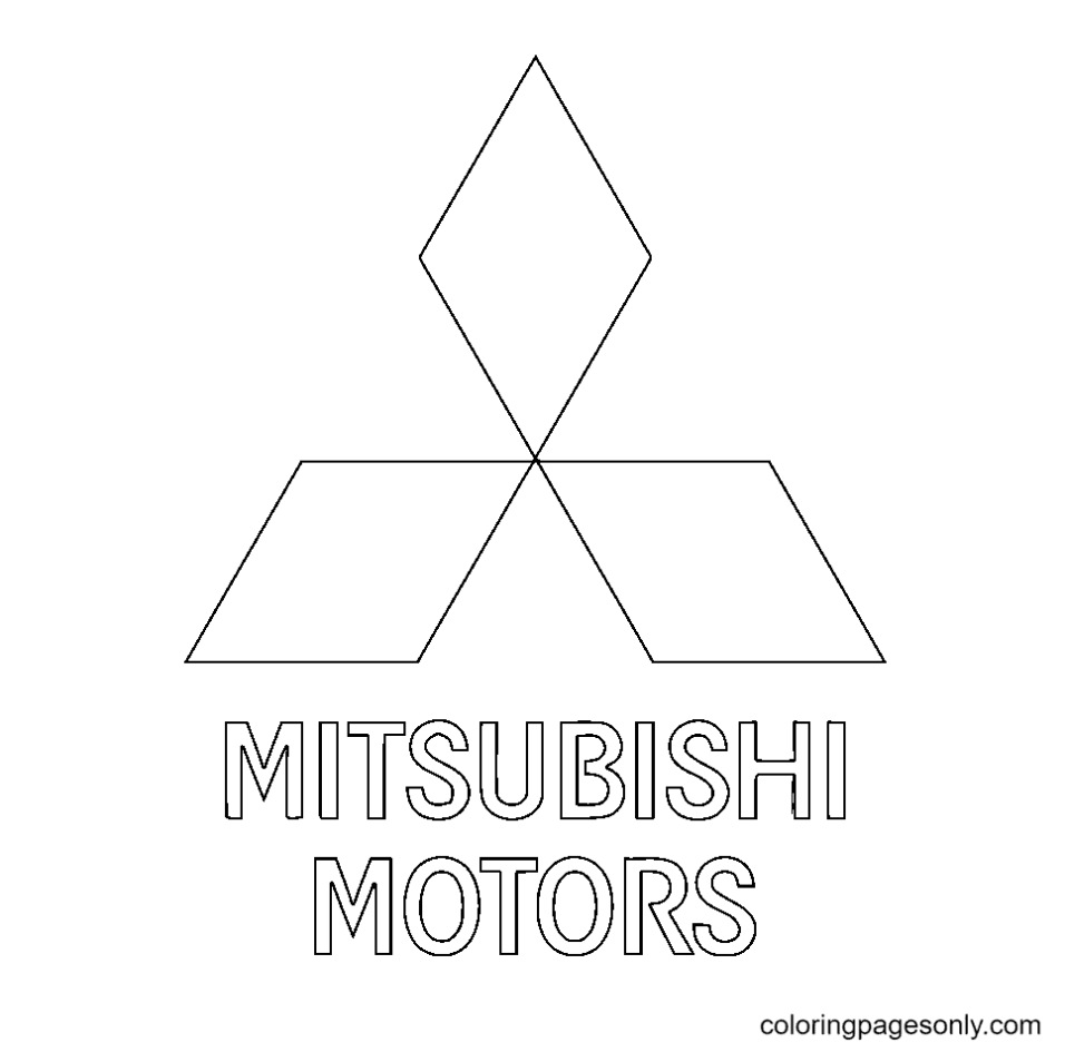 Mitsubishi Logo Kleurplaat