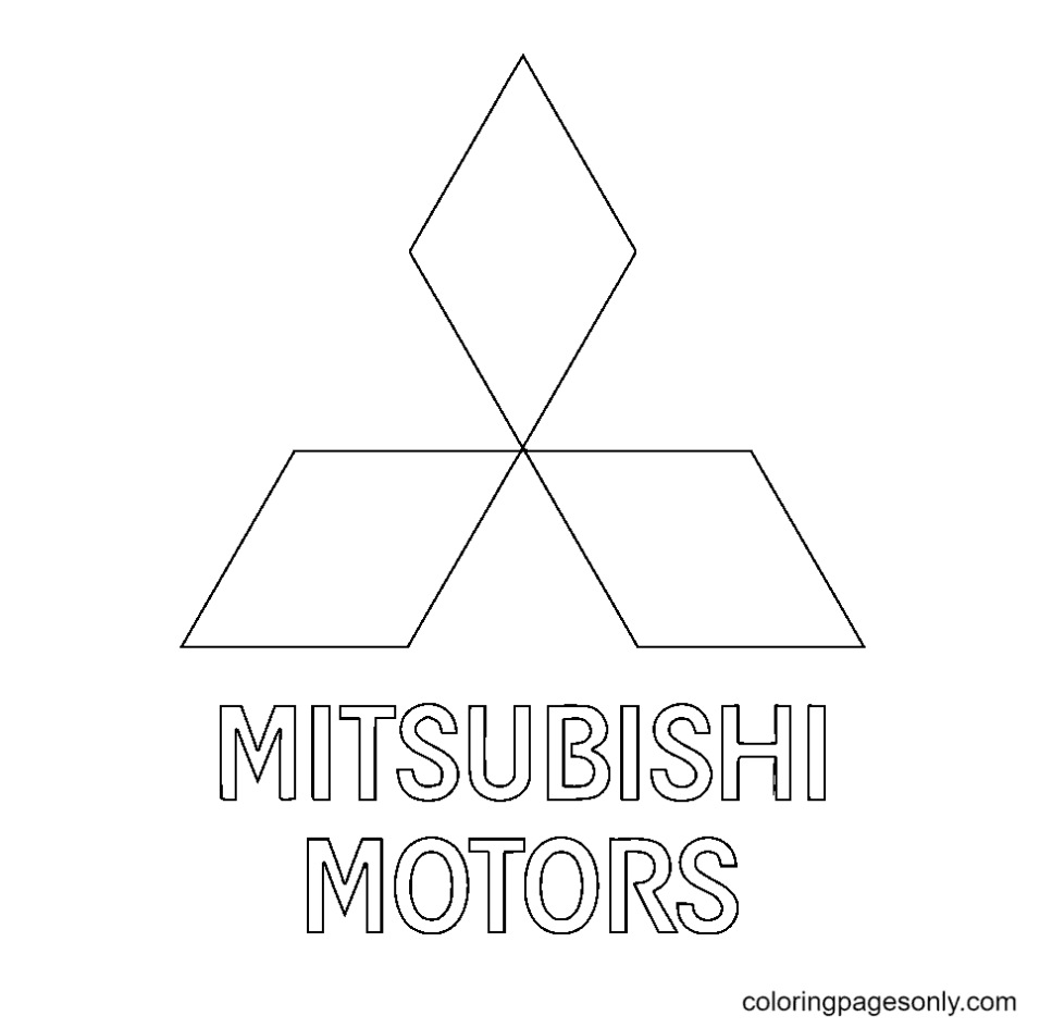 Mitsubishi Logo Kleurplaat