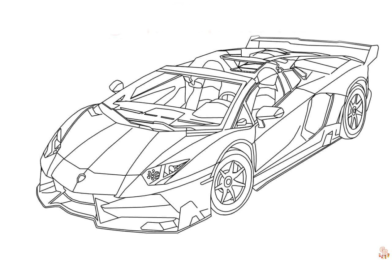 Moelijk Lamborghini Kleurplaat